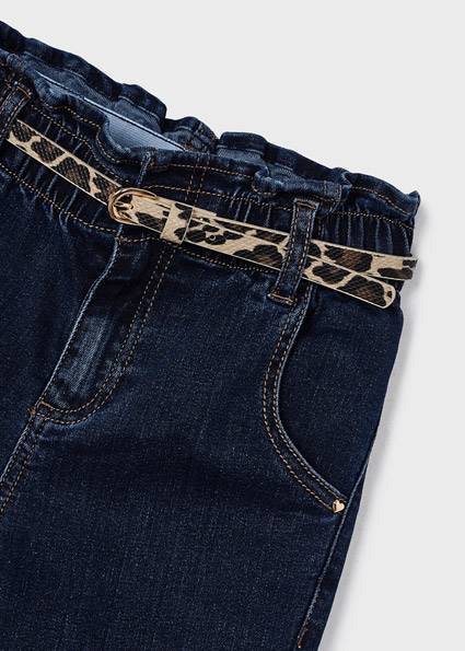Spodnie długie denim z paskie 4501-88