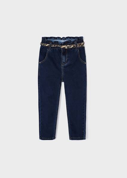 Spodnie długie denim z paskie 4501-88