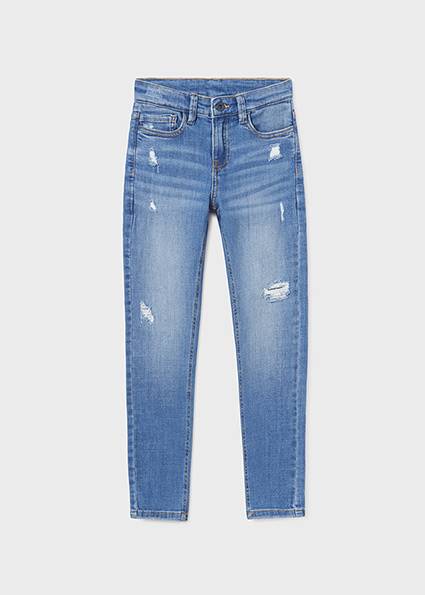Spodnie denim przetarcia      7522-59