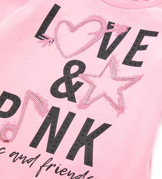 T-shirt DDA3504F-Pink Frosting