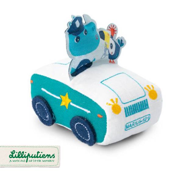 Miękkie auto z napędem pull-back Nosorożec Marius