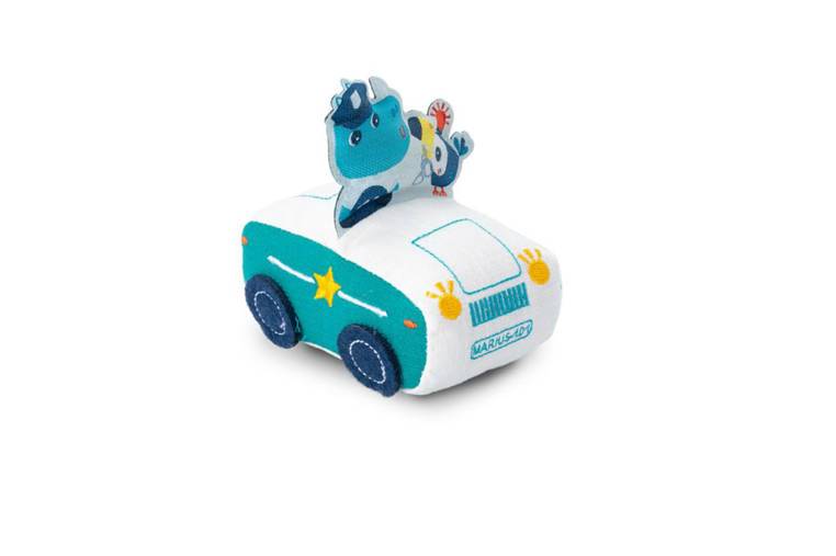Miękkie auto z napędem pull-back Nosorożec Marius