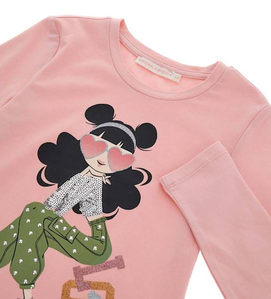 T-shirt DEA3546F-Pink Dolphin