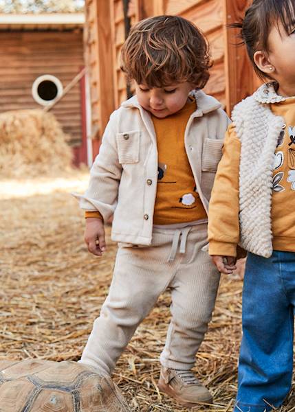 Dzianinowe spodnie sztruks    2510-11