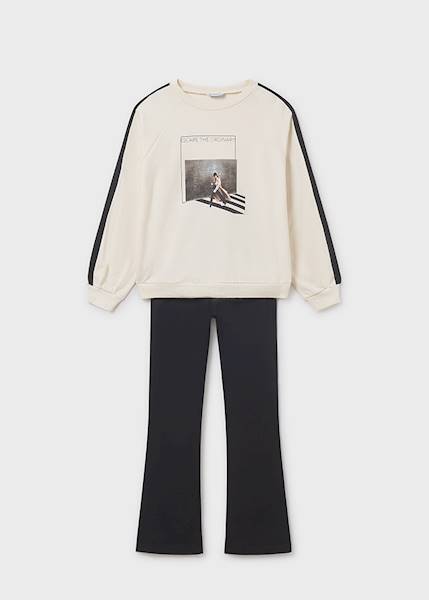 Komplet z legginsami flared   7760-48