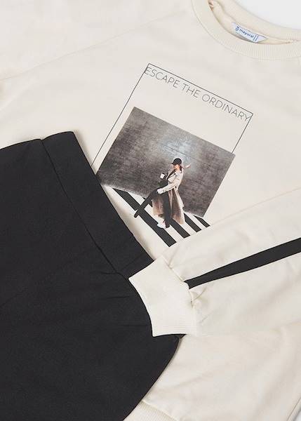 Komplet z legginsami flared   7760-48