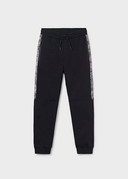 Spodnie z kontrastowym motywe 7565-55