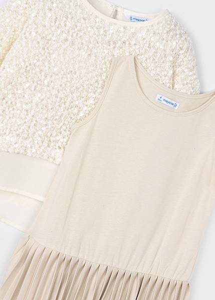 Sukienka łączona z cekinami   4925-49