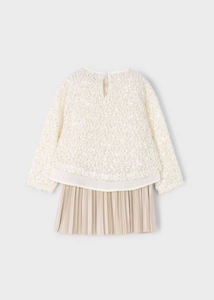 Sukienka łączona z cekinami   4925-49