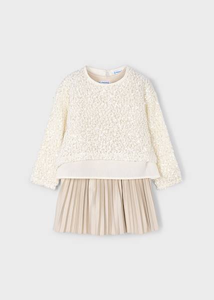 Sukienka łączona z cekinami   4925-49