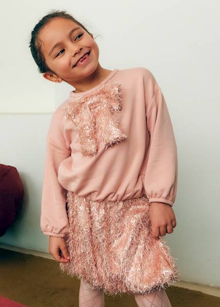 Komplet ze spódnicą cekiny    5539-8