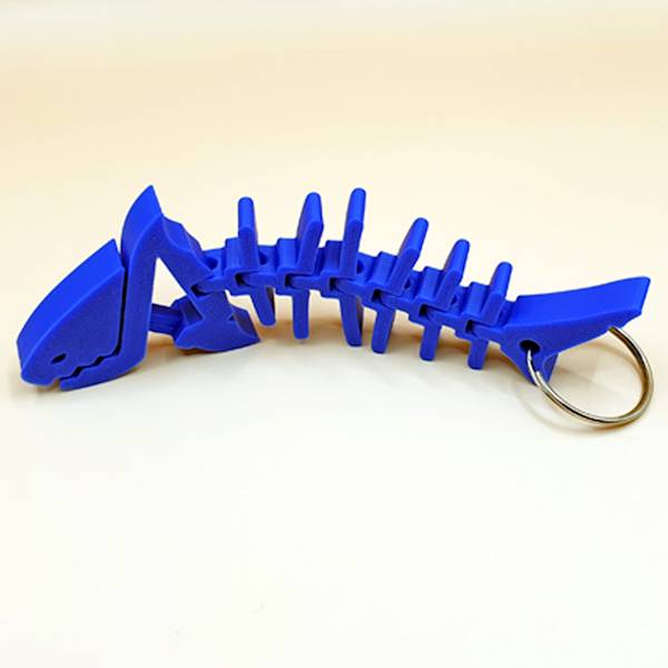 Brelok Rekinek ruchomy 3D - niebieski