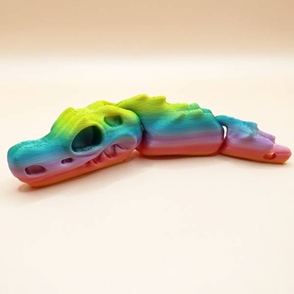 Flexi czaszka T-rex Tęczowy