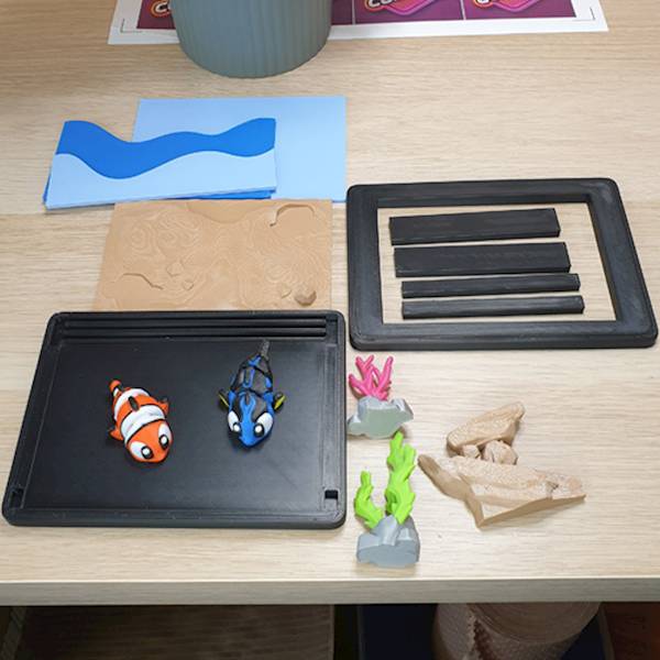 Akwarium morskie Nemo + Dori z druku 3D czarne