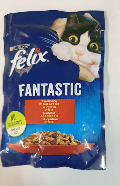 FELIX  85g FANTASTIC Z WOŁOWINĄ W GALARETCE