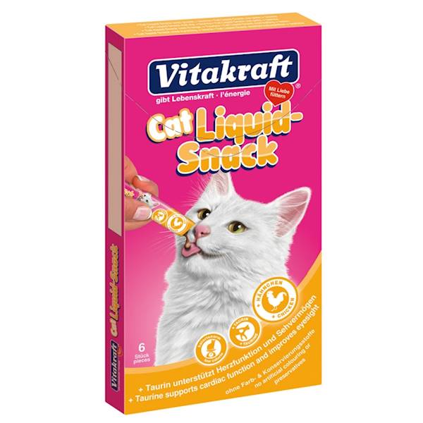 VITAKRAFT CAT LIQUID SNACK 6szt KURCZAK/TAURYNA