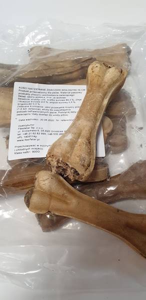 KOŚĆ PRASOWANA NADZIEWANA ŻWACZEM 100g 15cm