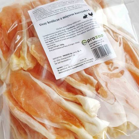 P.FOLIA USZY KRÓLICZE z mięsem kurczaka 0,5kg 