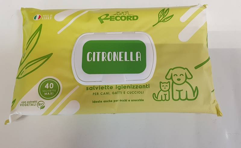 CHUSTECZKI MOKRE 40szt REKORD TRAWA CYTRYNOWA