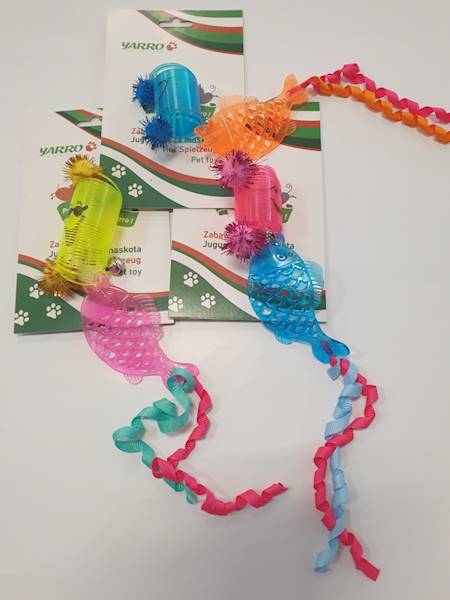 ZB.YARRO DLA KOTA spręż.+ pompon+ dzwonek 13cm