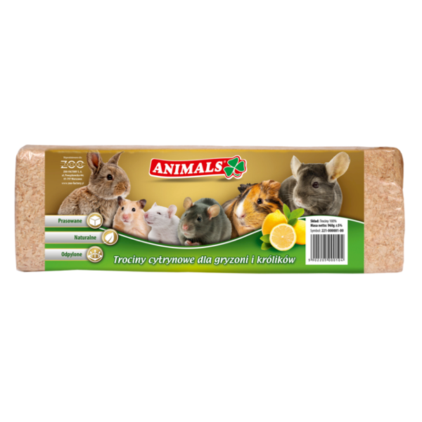 TROCINY PRASOWANE ANIMALS CYTRYNOWE 950g