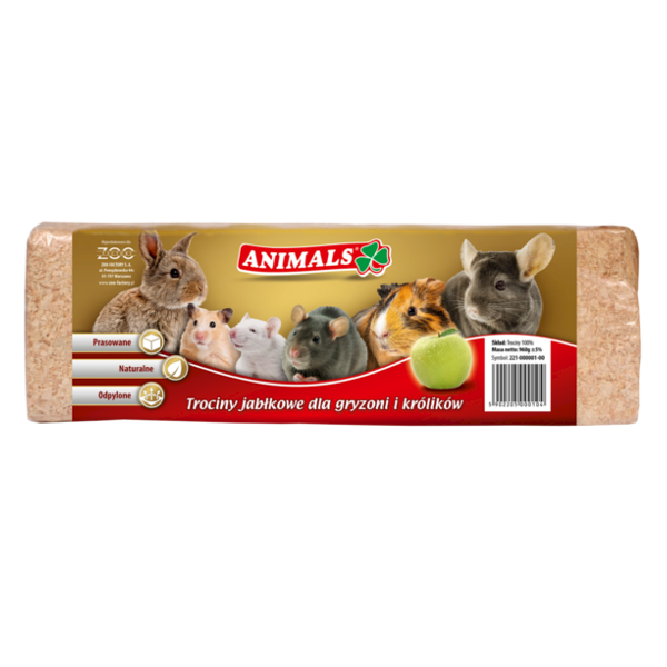TROCINY PRASOWANE ANIMALS JABŁKOWE 950g