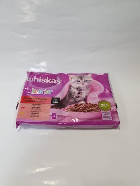 WHISKAS JUNIOR (4X85g) SASZ. WOŁ./KURA W SOSIE *