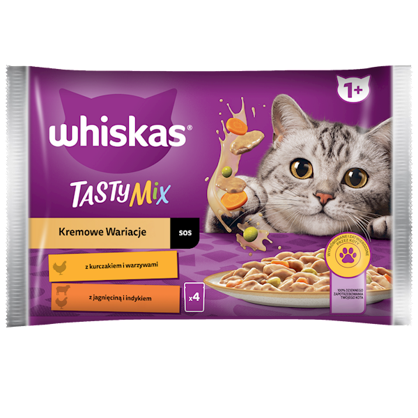 WHISKAS (4x85g) KREMOWE WARIACJE W SOS*
