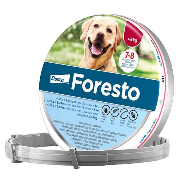 OBROŻA  FORESTO DLA PSÓW powyżej 8kg 70cm