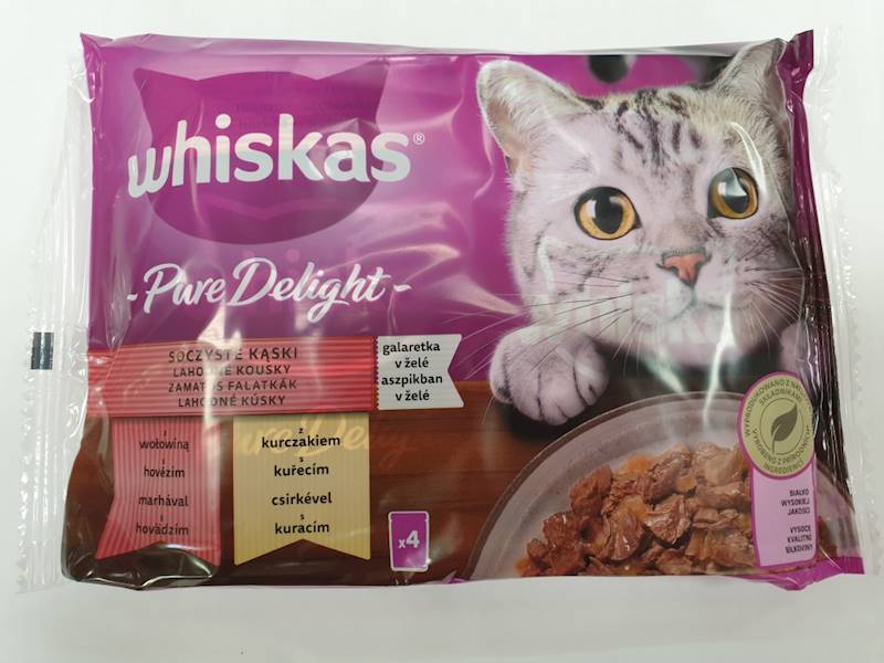 WHISKAS POTRAWKA SOCZYSTE KĄSKI 4x85g gal.*