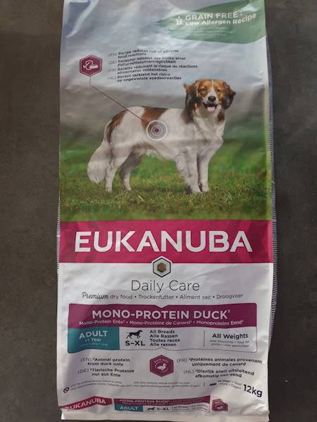 EUKANUBA ADULT  MONOPROTEIN KACZKA S-XL 12KG