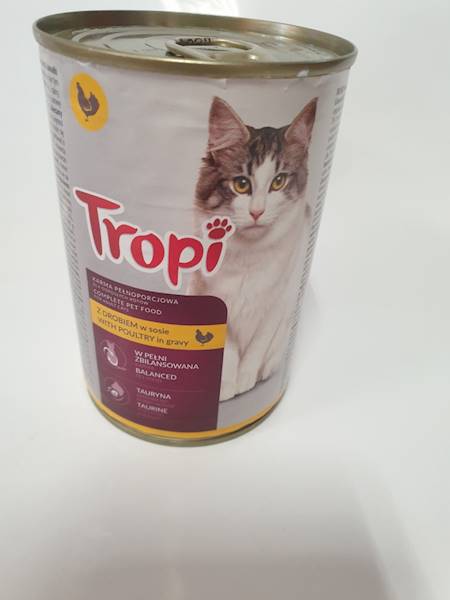 TROPI KOT - KAWAŁKI KURCZAKA 415g