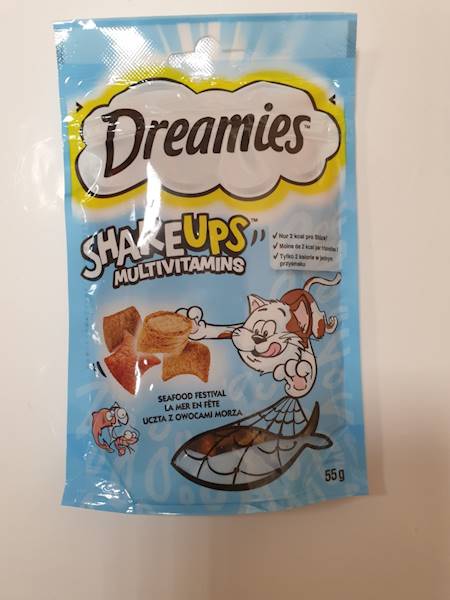 DREAMIES Z KREWETKA/ŁOSOŚ/TUŃCZYK 55g *