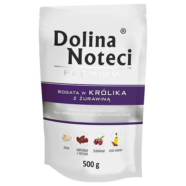 DOLINA NOTECI PIES 500g KRÓLIK I ŻURAWINA