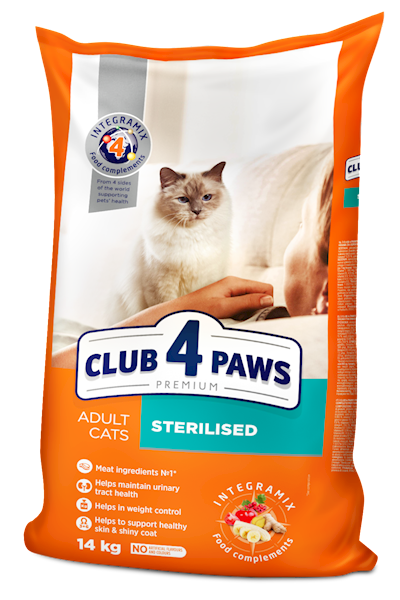 CLUB 4 PAWS KOT PREMIUM STERILISED 14kg