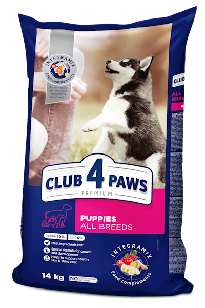CLUB 4 PAWS PIES PREMIUM dla szczeniąt kura 14kg