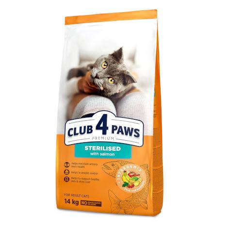 CLUB 4 PAWS KOT PREMIUM ŁOSOŚ 14kg