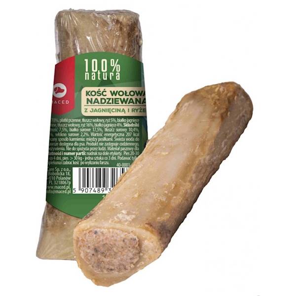 MACED KOŚĆ NADZIEWANA JAGNIĘCINĄ Z RYŻ.11cm 150 g