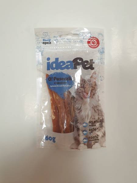PRZYSMAK IDEA PET dla kota PASKI Z ŁOSOSIEM 60g