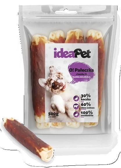 PRZYSMAK IDEA PET PATYKI GRUBE Z KACZKĄ XL 0,5kg
