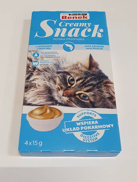 C.CREAMY SNACK 4*15g z łososiem i inuliną