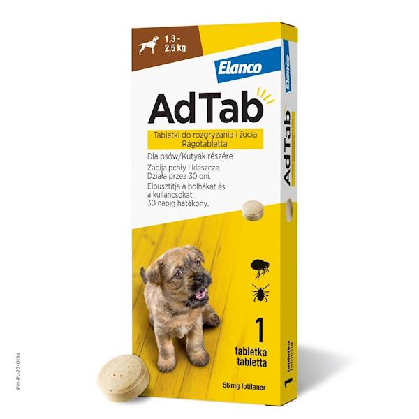TABLETKI ADTAB PIES  56mg 1,3-2,5kg
