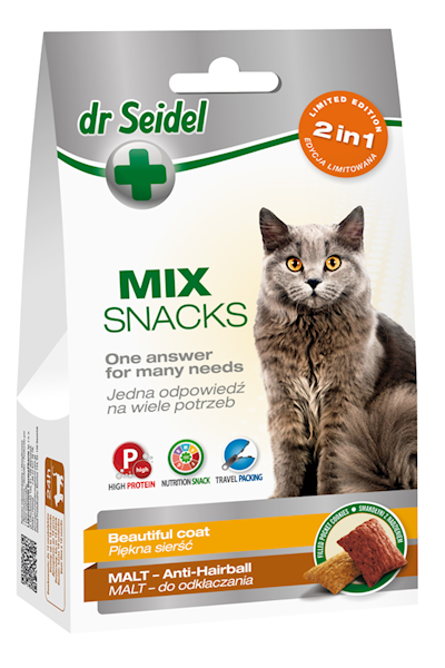 SMAKOŁYKI dr.SEIDLA MIX 2w1 piękna sierść kot 60g