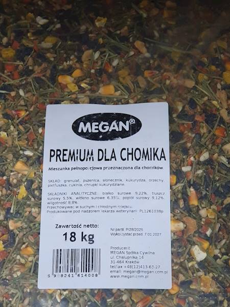 MEGAN 18kg PREMIUM CHOMIK worek