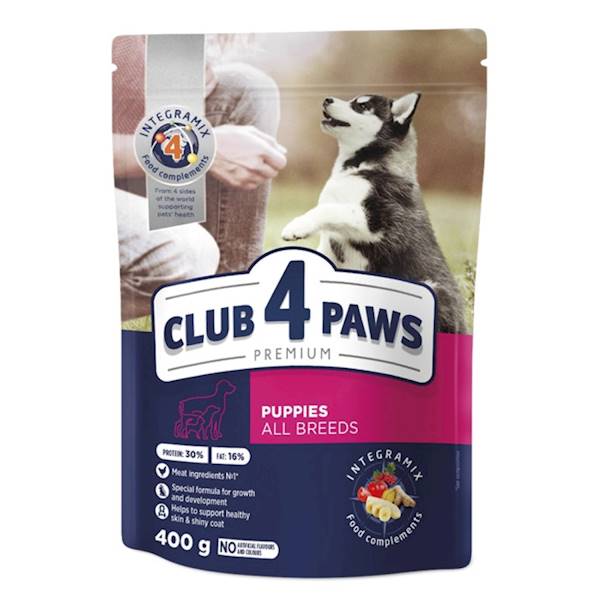 CLUB 4 PAWS PIES PREMIUM SZCZENIĘ KURCZAK 400g