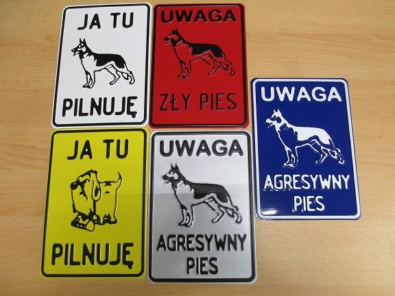 TABLICA UWAGA PIES MAŁA