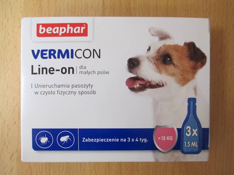 krople VERMICON DOG S 3x1,5ml do 15kg