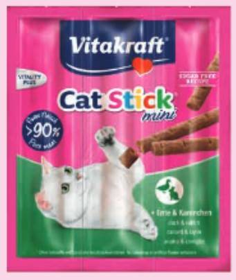 VITAKRAFT CAT STICK MINI 3szt KACZKA/KRÓLIK