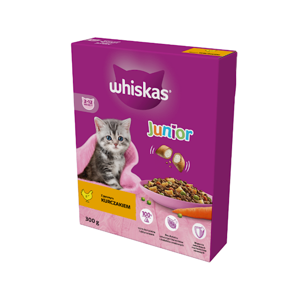 WHISKAS 300g JUNIOR Z KURCZAKIEM *