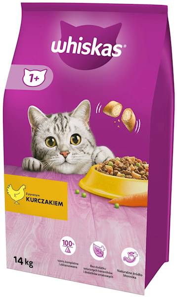 WHISKAS 14kg KURCZAK *